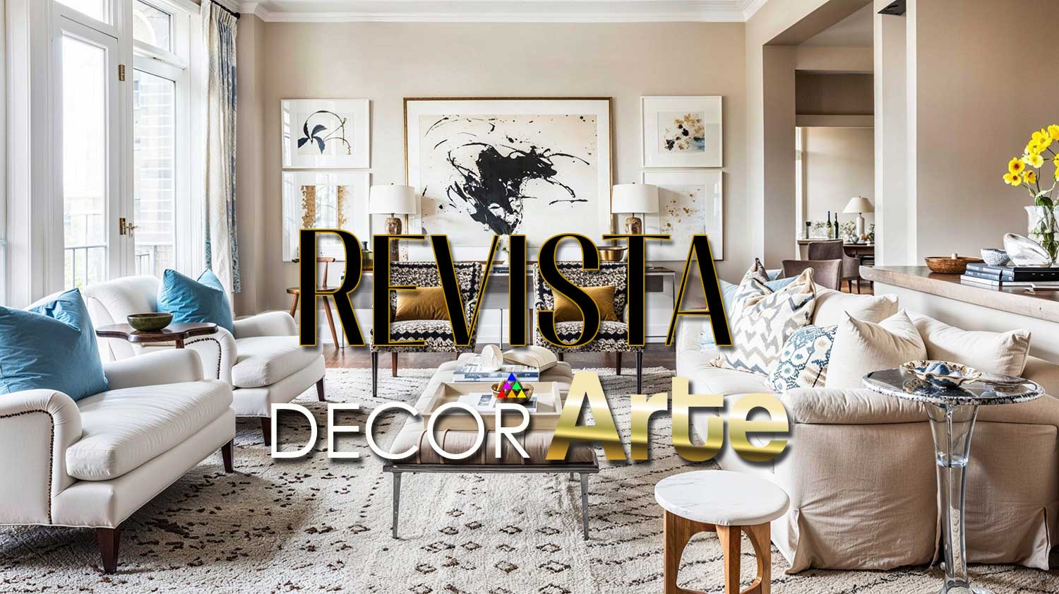 Vemos en la imagen cuadros para decoración en la revista de la galería de arte decorarte llamada también DecorArte especializada de diseño y decoración