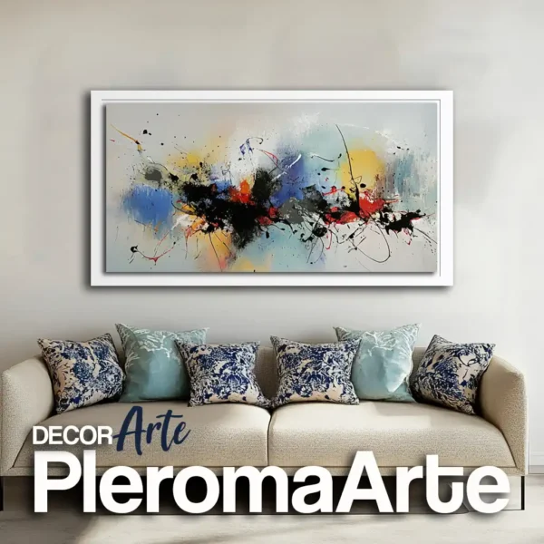 Cuadros grandes "Bailar con las Estrellas" con marco blanco - Pleroma Arte, luminosidad y modernidad en una sola pieza.