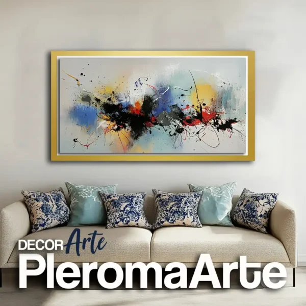 Cuadros grandes "Bailar con las Estrellas" con marco champagne - Pleroma Arte, equilibrio y sutileza para tu decoración.