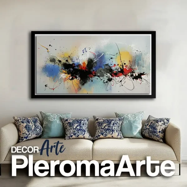 Cuadros grandes "Bailar con las Estrellas" con marco negro - Pleroma Arte, un contraste elegante y sofisticado.