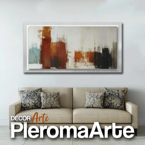 Cuadros decorativos modernos "Piel de Amanecer" con marco plateado, un equilibrio entre modernidad y sofisticación.