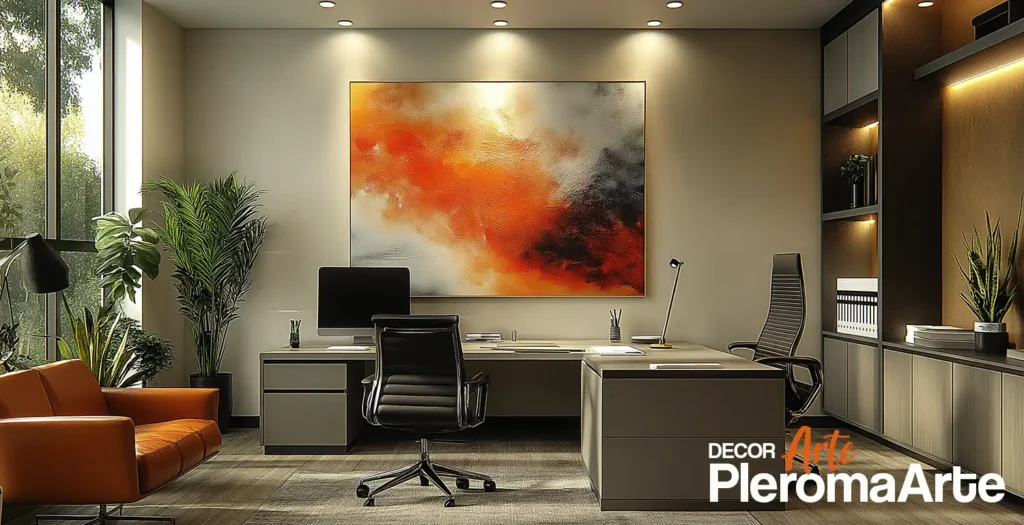 Podemos observar los cuadros para oficinas que la galería de arte Pleroma Arte ha creado t diseñado, ya que se dedica a la venta de cuadros para oficinas y cuadros para empresas