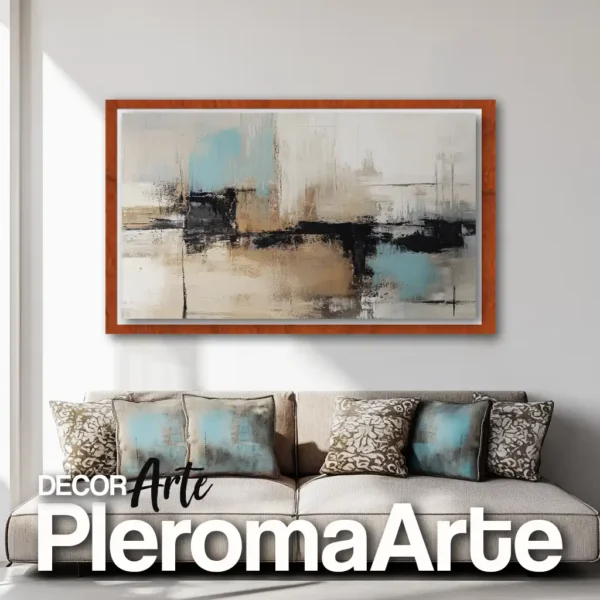 Cuadros para sala "Paz Interior" con marco de cedro, resaltando su calidez y naturalidad