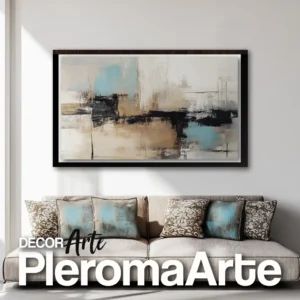 Cuadros para sala "Paz Interior" con marco negro, resaltando contraste y profundidad.