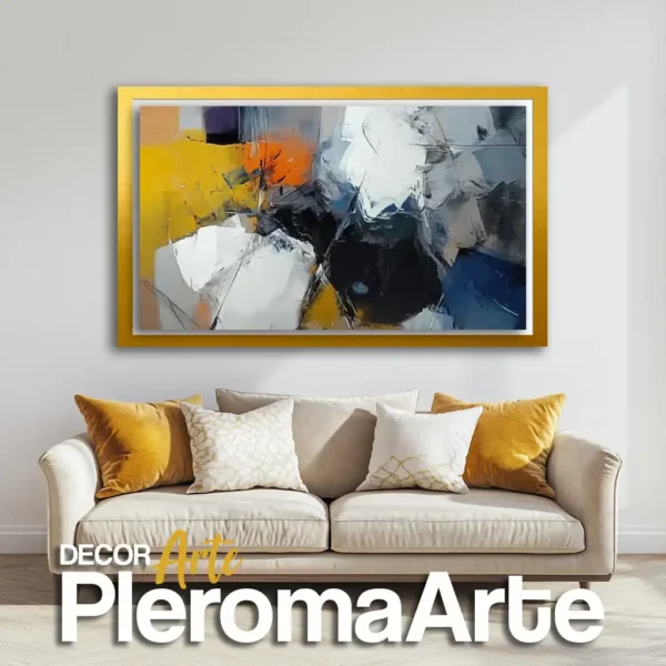 Venta de cuadros "Esplendor" enmarcado en dorado, aportando lujo y sofisticación.