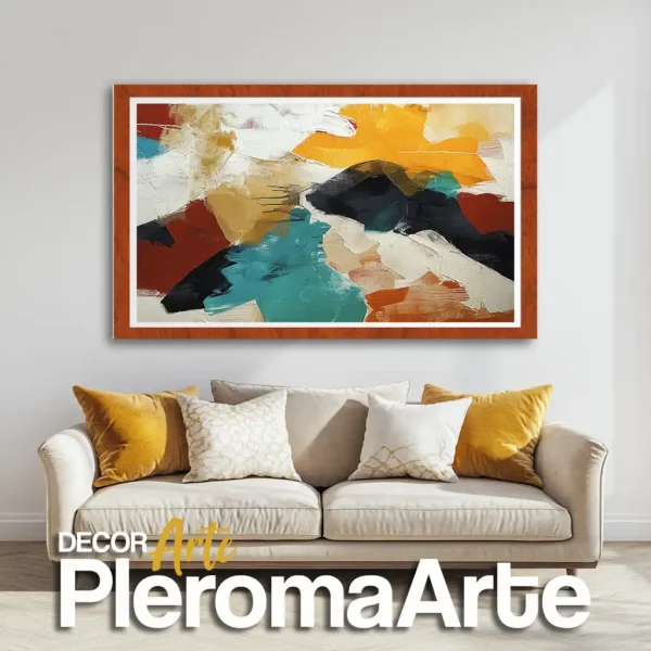 Venta de cuadros "Sol Interior" con marco de cedro, resaltando su calidez y naturalidad.