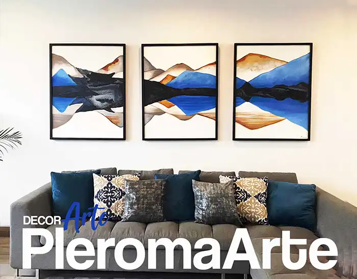 Apreciamos hermosos cuadros modernos abstractos creados por la galería de arte pleroma arte