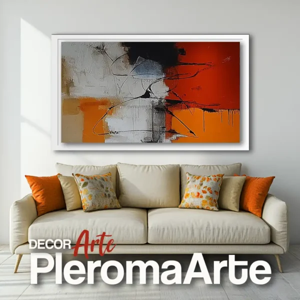 Galería de Arte Pleroma Arte - Cuadros modernos "Cálido Abrazo" con marco blanco, resaltando su luminosidad y frescura.