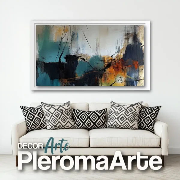 Galería de Arte Pleroma Arte - Cuadros modernos "Sunset" con marco blanco, resaltando su luminosidad y contraste.