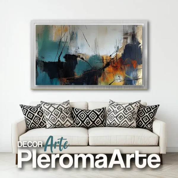 Galería de Arte Pleroma Arte - Cuadros modernos "Sunset" con marco plateado, resaltando su estilo contemporáneo.
