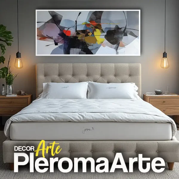 Galería de Arte Pleroma Arte - Cuadros para dormitorios "Paz Eterna" con marco blanco, aportando luminosidad y equilibrio.