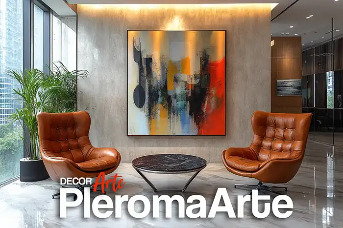 Vemos los maravillosos cuadros para oficinas que en este 2025 la galería de arte pleroma arte ha creado para una reconocida empresa internacional