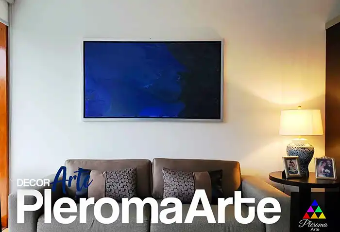 observamos los cuadrosmodernos que la galería de arte pleroma arte ha creado, cuadros modernos en tonos azules