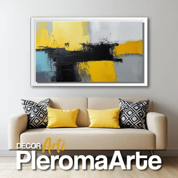 Pinturas al óleo "Luz del Sol" con marco blanco, resaltando su luminosidad y contraste. Galería de Arte Pleroma Arte.