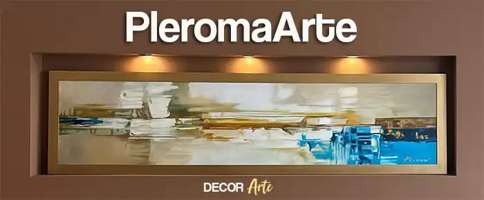 Observamos el hermoso diseño de cuadros para sala que la empresa pleroma arte  ha pintado para el espacio de uno de nuestros clientes