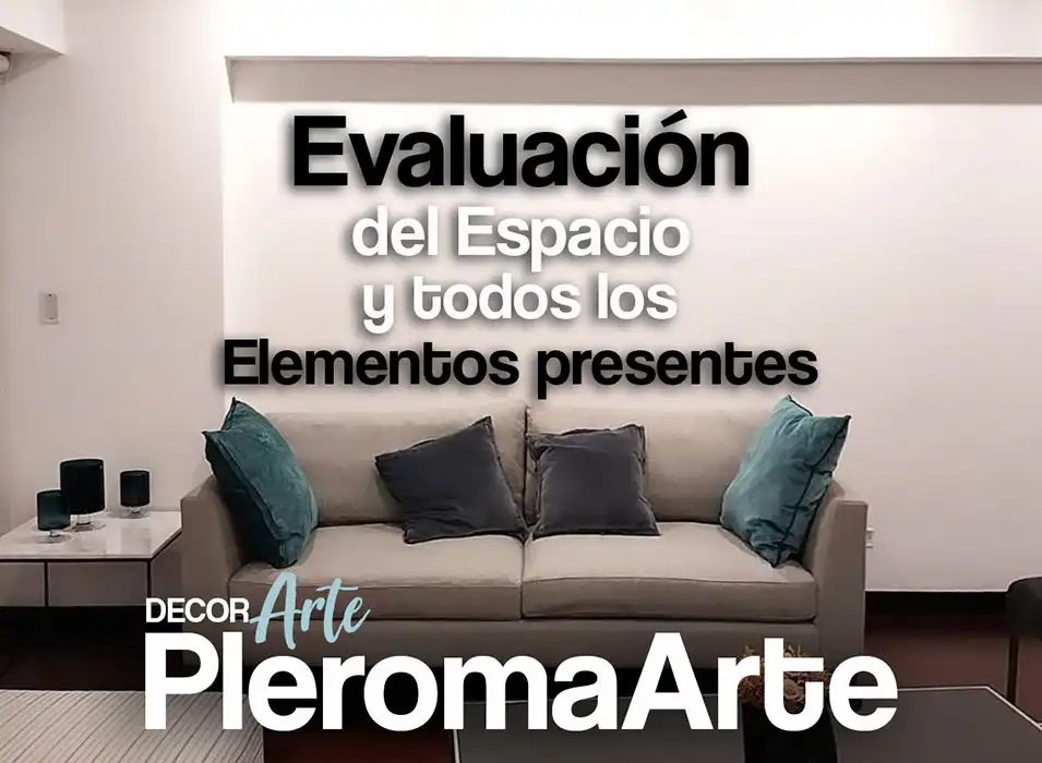 Apreciamos una evaluación profesional online del ambiente de uno de los clientes de la empresa Pleroma Arte en donde se hace una evaluación de todos los elementos decorativos.