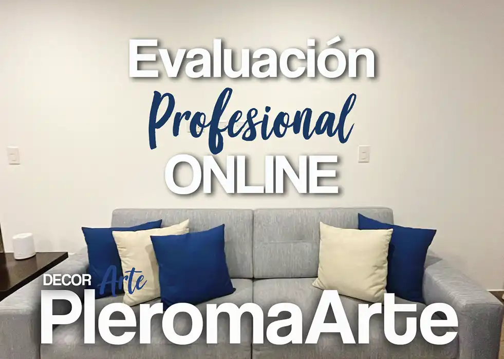 Apreciamos la evaluación profesional online del ambiente de uno de los clientes de Pleroma Arte, el ambiente tiene colores fríos,