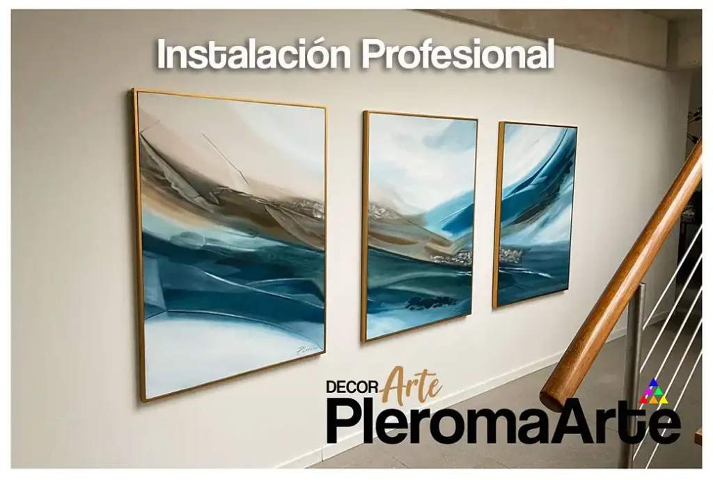 Observamos un cuadro exclusivo tríptico, un cuadro personalizado totalmente adecuado al ambiente y a los gustos de nuestros clientes