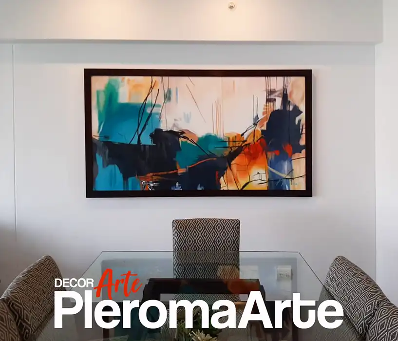 Vemos  un hermoso cuadro para sala creado por la empresa Pleroma Arte que se especializa en la venta de cuadros