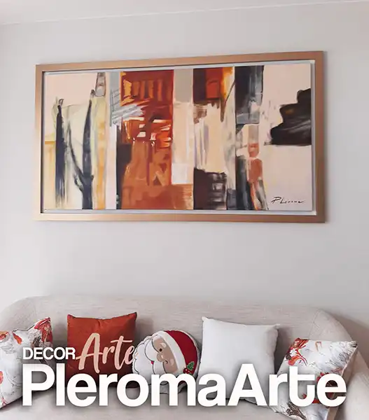 Sala contemporánea decorada con arte exclusivo – descubre dónde comprar cuadros para sala únicos en Lima