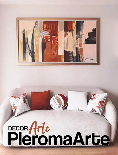 Cuadro decorativo en sala moderna – Pleroma Arte es el mejor lugar donde comprar cuadros para sala en Lima