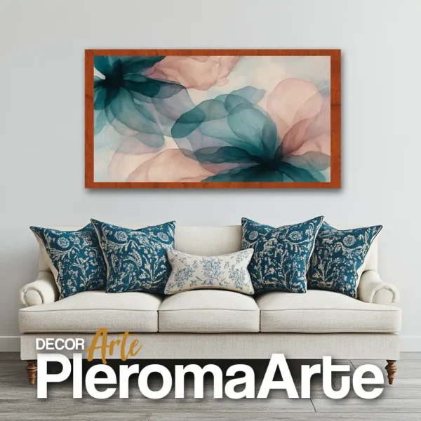 Galería de Arte Pleroma Arte – Venta de cuadros Flores del Viento con marco de cedro, naturalidad y calidez.