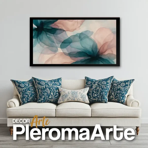 Galería de Arte Pleroma Arte – Venta de cuadros Flores del Viento con marco negro, contraste y elegancia.