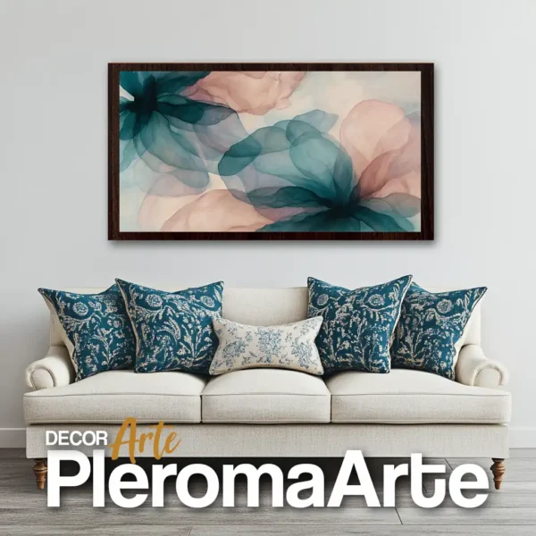 Galería de Arte Pleroma Arte – Venta de cuadros Flores del Viento con marco nogal, sofisticación y profundidad.
