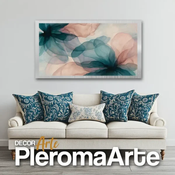 Galería de Arte Pleroma Arte – Venta de cuadros Flores del Viento con marco plateado, estilo moderno y fresco.