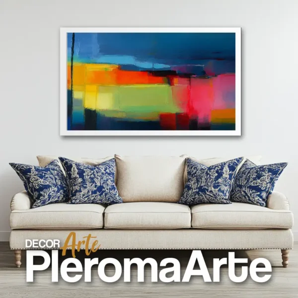 Galería de Arte Pleroma Arte – Venta de cuadros Vanguardia Azul con marco blanco, pureza y minimalismo.