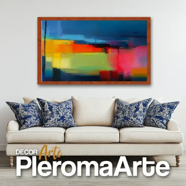 Galería de Arte Pleroma Arte – Venta de cuadros Vanguardia Azul con marco de cedro, calidez y armonía.