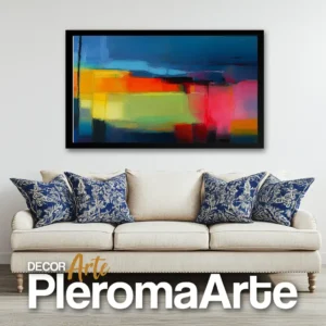 Galería de Arte Pleroma Arte – Venta de cuadros Vanguardia Azul con marco negro, fuerza y contraste.
