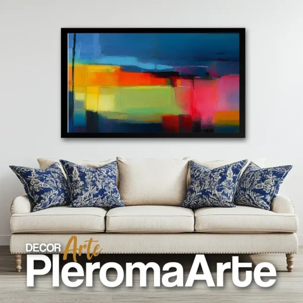 Galería de Arte Pleroma Arte – Venta de cuadros Vanguardia Azul con marco negro, fuerza y contraste.