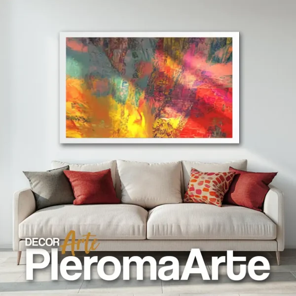 Galería de Arte Pleroma Arte – Cuadro Amor con marco blanco, luminosidad y equilibrio.