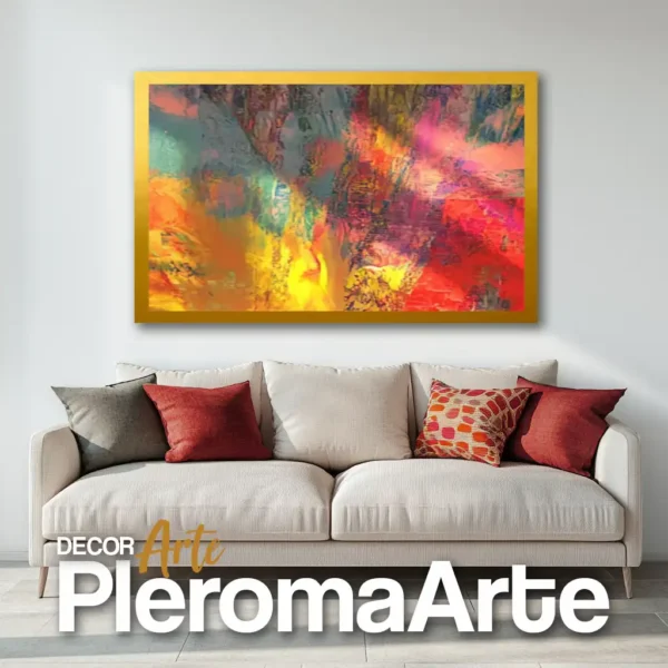 Galería de Arte Pleroma Arte – Cuadro Amor con marco dorado, lleno de elegancia y brillo.