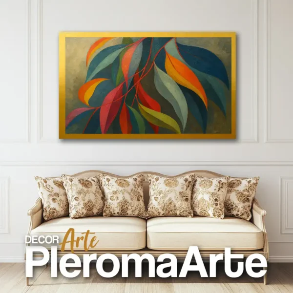 Galería de Arte Pleroma Arte – Cuadro Belleza Natural con marco dorado, resaltando su calidez y sofisticación.