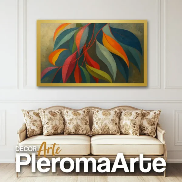 Galería de Arte Pleroma Arte – Cuadro Belleza Natural con marco champagne, transmitiendo suavidad y equilibrio.