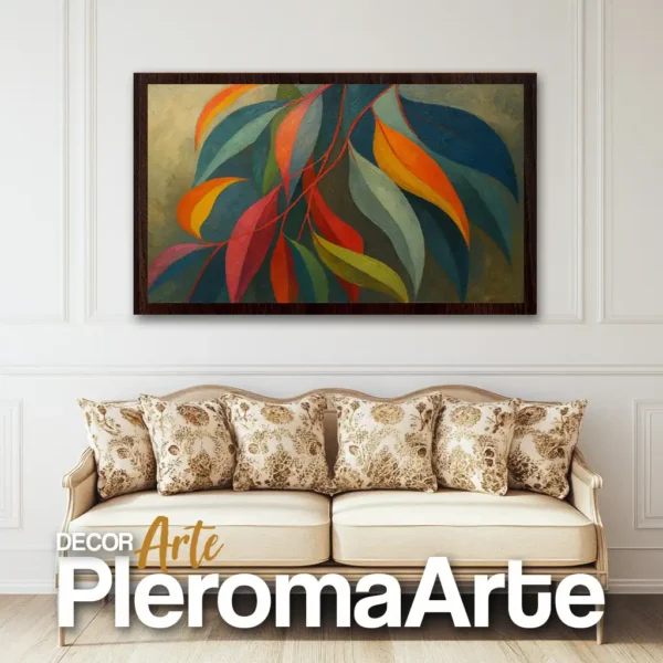 Galería de Arte Pleroma Arte – Cuadro Belleza Natural con marco nogal, un acabado distinguido.