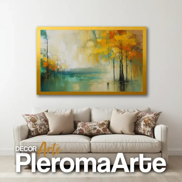 Galería de Arte Pleroma Arte – Cuadro Dream Landscape con marco dorado, resaltando su calidez y elegancia.