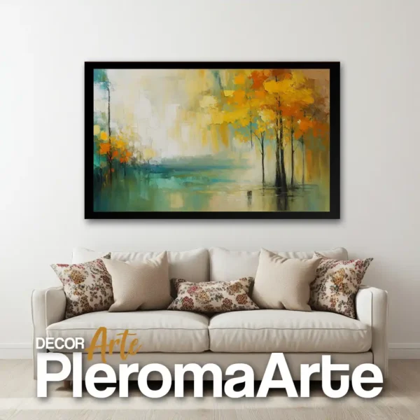 Galería de Arte Pleroma Arte – Cuadro Dream Landscape con marco negro, elegante y moderno.