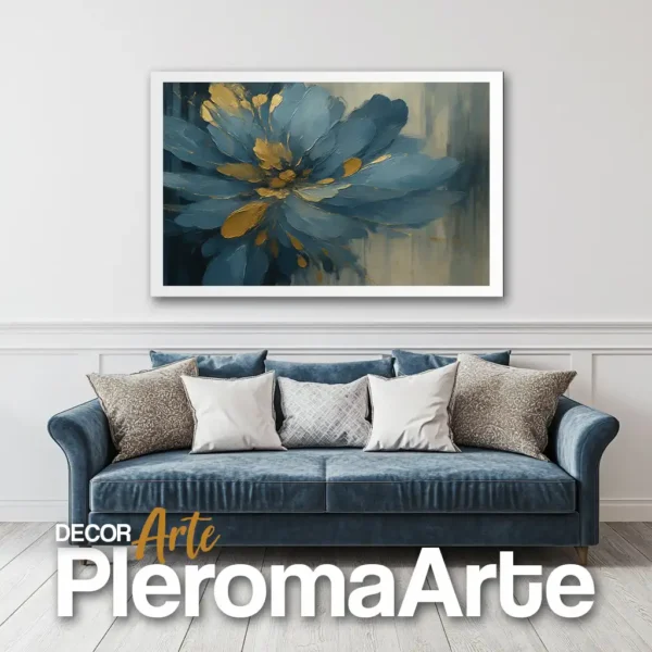 Galería de Arte Pleroma Arte – Cuadro Flor del Alma con marco blanco, luminosidad y equilibrio.