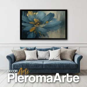 Galería de Arte Pleroma Arte – Cuadro Flor del Alma con marco negro, elegante y moderno.
