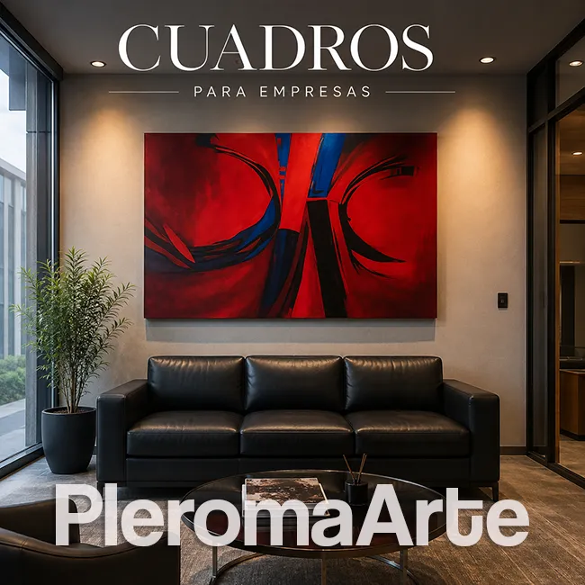 Cuadro decorativo en oficina de diseño contemporáneo