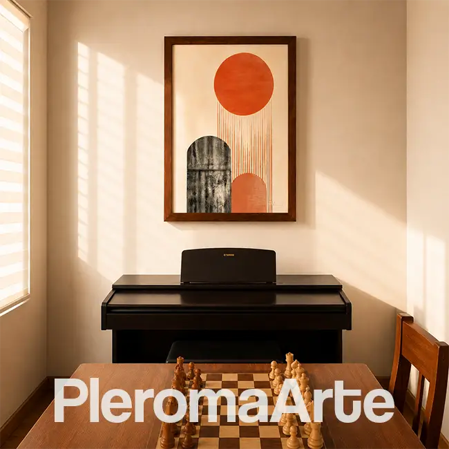 Apreciamos unos hermosos cuadros para sala que combinan muy bien con los elementos de la sala