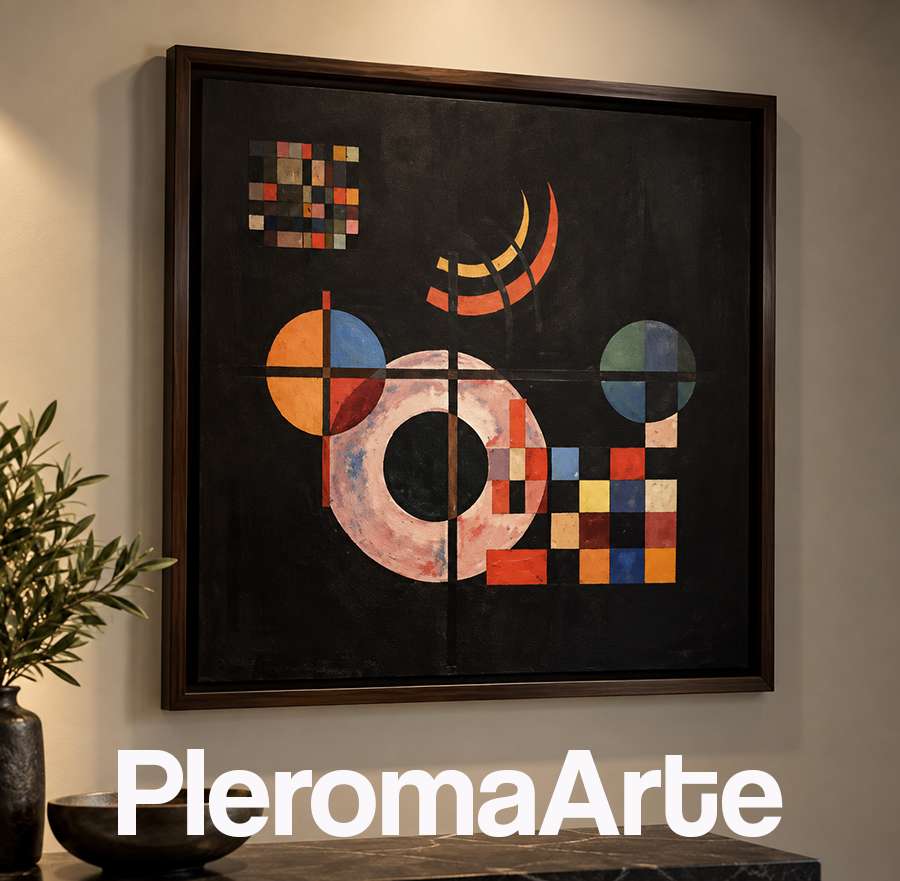 Cuadros abstractos creados por la la galería de arte pleroma arte