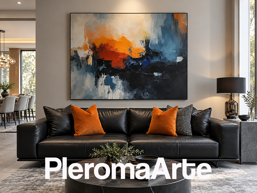 Arte abstractos para interiores en la galería de arte pleroma arte