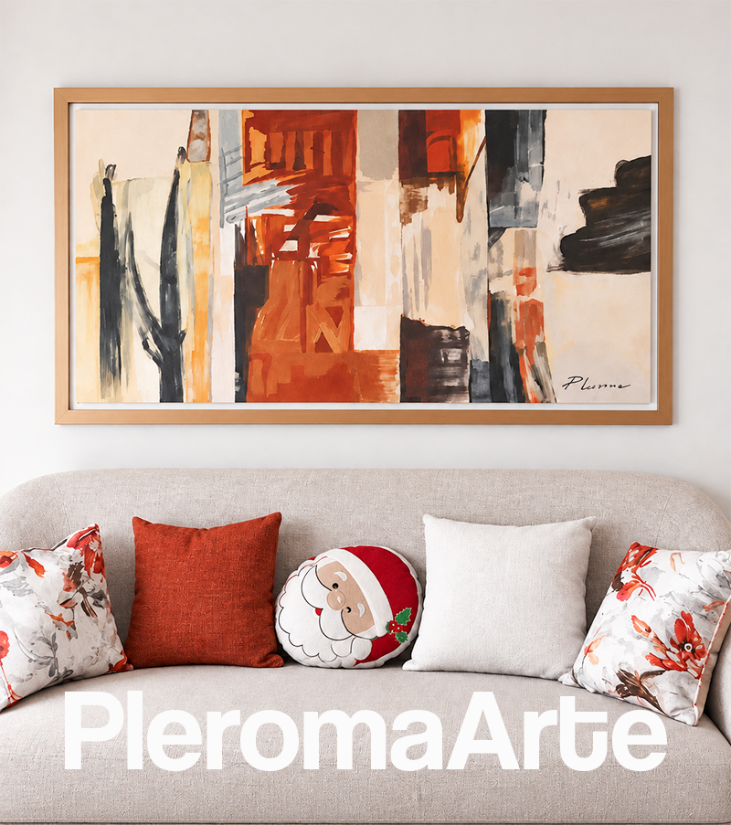 Vemos un hermoso cuadro para sala pintado a mano por los artistas profesionales de Pleroma Arte